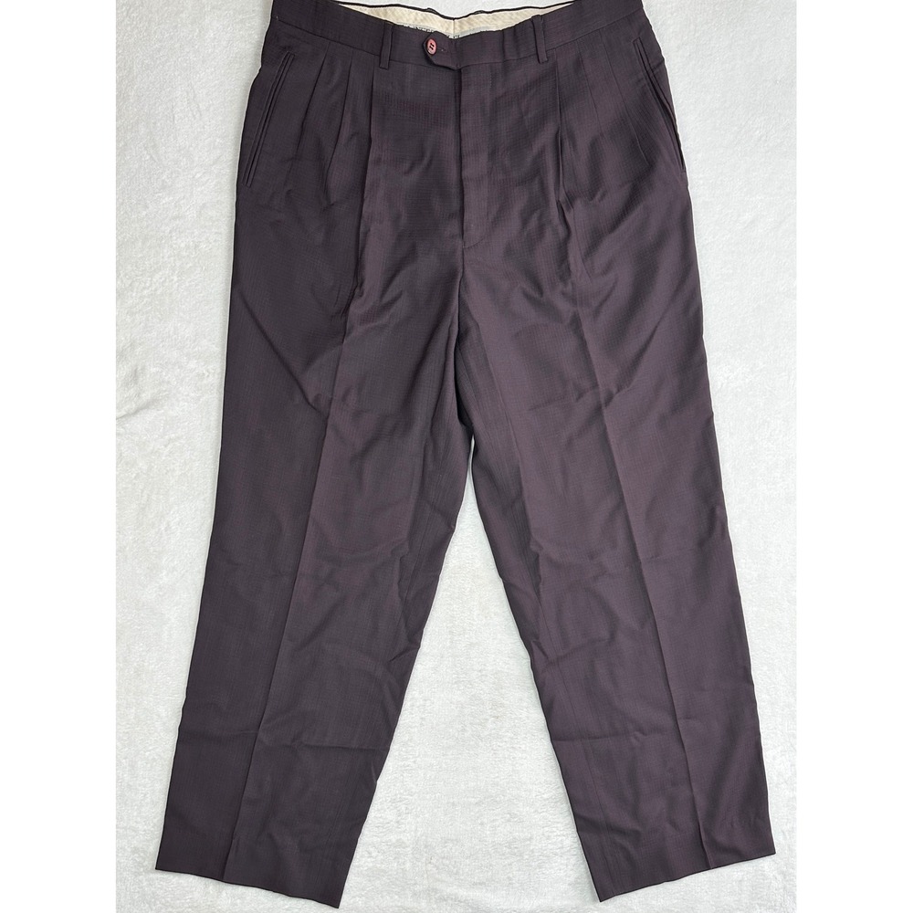 Zanetti Trousers Super 100's Wool Sz 34x32‎ Lanificio Di Tollegno - Biella Italy